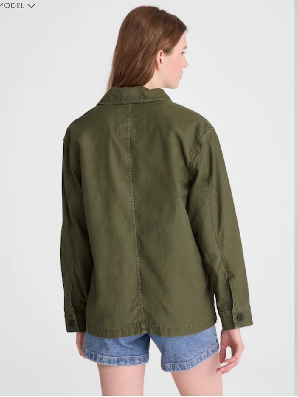 Madewell Classic Chore Jacket in Cotton Twill - Faded Ivy - Picture 5 of 9